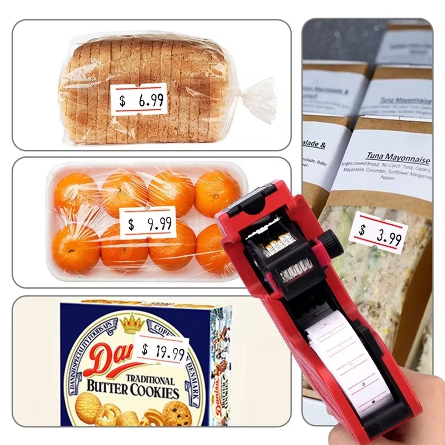 Handheld 8-Digit Plastic Price Tag Gun Ã¢â‚¬â€œ Ideal for Retail & Market Price Tagging