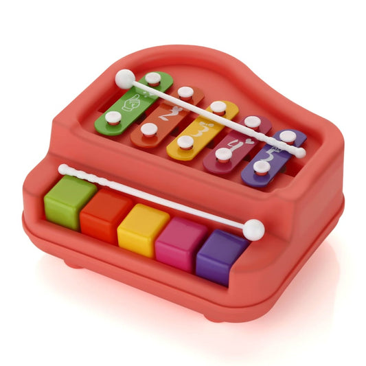 2 in 1 Baby Piano Xylophone Toy for Toddlers, 5 Multicolored Key Keyboard Xylophone Piano, Preschool Educational Musical Learning Instruments Toy for Baby Kids Girls Boys 3+ YearsÃ‚Â (1 Pc)