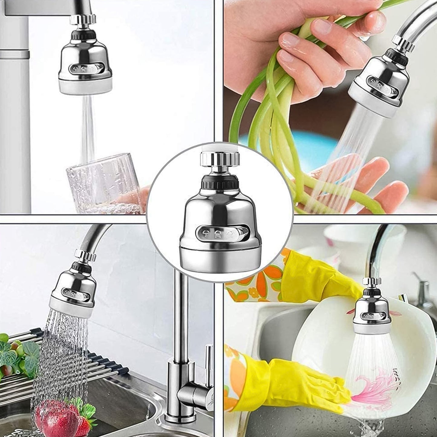 Faucet Sprayer Head, 360Ã‚Â° Rotatable Faucet Extension (1 Set)