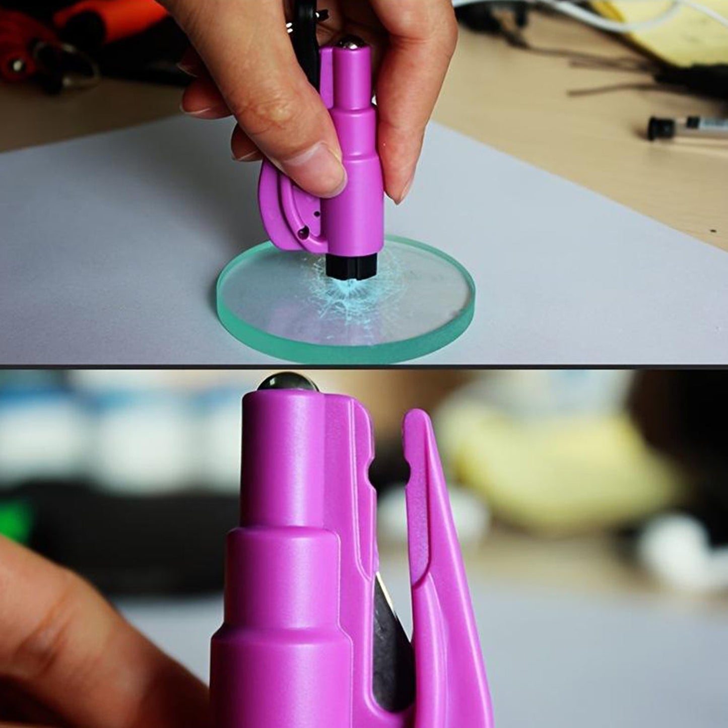 2-in-1 Emergency Safety Cutter Ã¢â‚¬â€œ Keychain Tool for Glass Breaking & Seatbelt Cutting, Portable & Handy