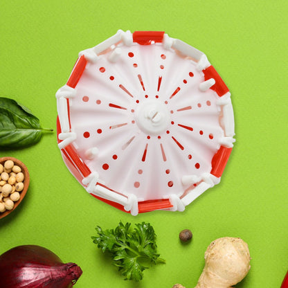 Folding Fruit Basket with Hanging Stand Ã¢â‚¬â€œ Lotus Shape Tray for Fruits & Vegetables (1 Pc)