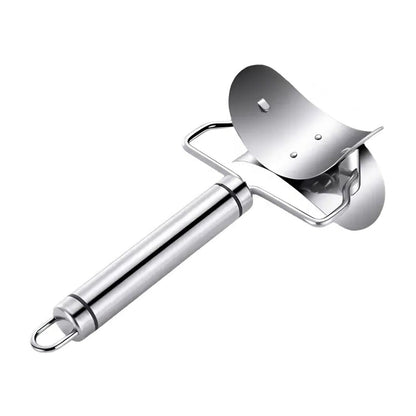 Multifunctional Easy and Fast Stainless Steel Puri cutter roller Machine with Handle for Home Baking Tools for Women, Dough Circle Roller Cutter for Kitchen (1 pc)