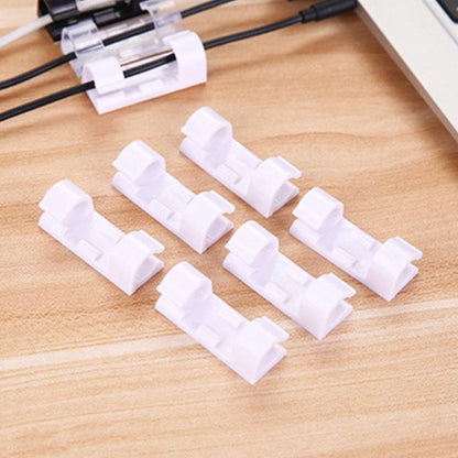 Plastic Cable Clips Ã¢â‚¬â€œ Strong Adhesive Wire Organizer for Home, Office & Car (20 Pcs)