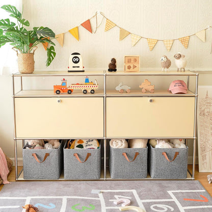 FOLDABLE CLOTH STORAGE BOX WITH HANDLES (47Ãƒâ€”28 CM)