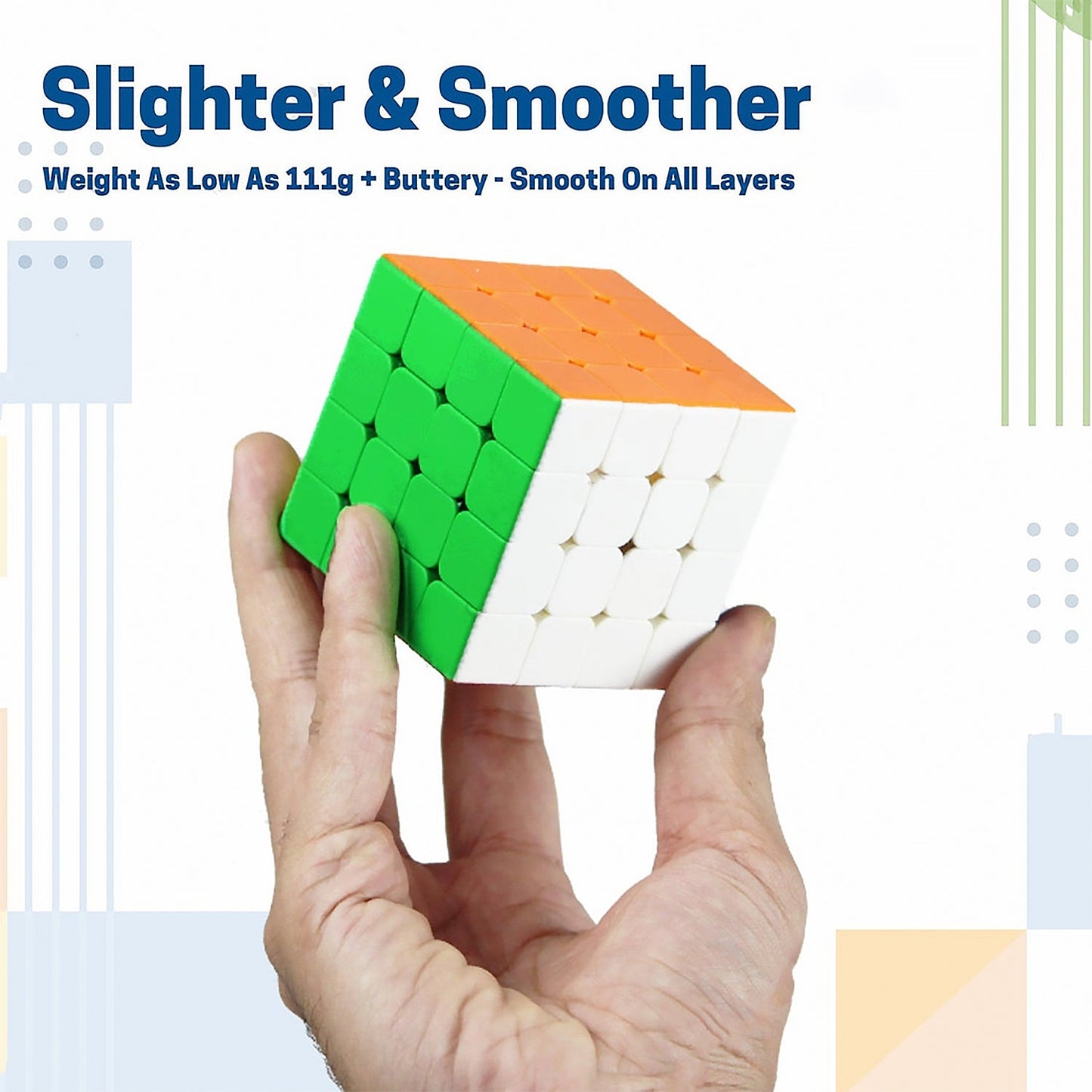 Small Puzzles Cubes 4Ãƒâ€”4Ãƒâ€”4 High Speed Sticker Less Magic Cube Game, Kids and Professionals Magic Cube Puzzle Toy, Pack of 1, 8+ Years