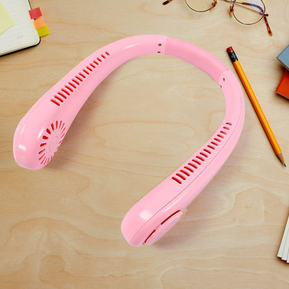 Portable Neck Fan: Holiday Hands Free Bladeless Neck Fan, 360Ã‚Â° Cooling Hanging Fan, USB Rechargeable Personal Neck Fan, Wearable Neck Fan Suitable for Traveling
