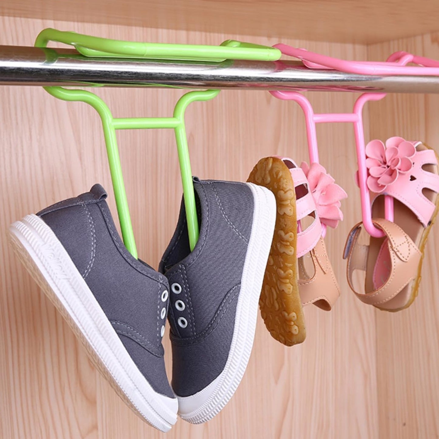 Multi-Function Drying Rack & Shoe Organizer Ã¢â‚¬â€œ Hanging Storage Shelf for Wardrobe & Closet, Shoe Stand & Holder (2 Pc Set)