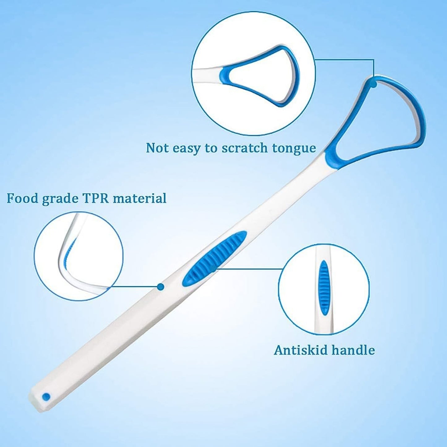 Tongue Cleaner Oral Tongue Cleaner Brush Scraper (2 Pc)