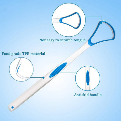 Tongue Cleaner Oral Tongue Cleaner Brush Scraper (2 Pc)