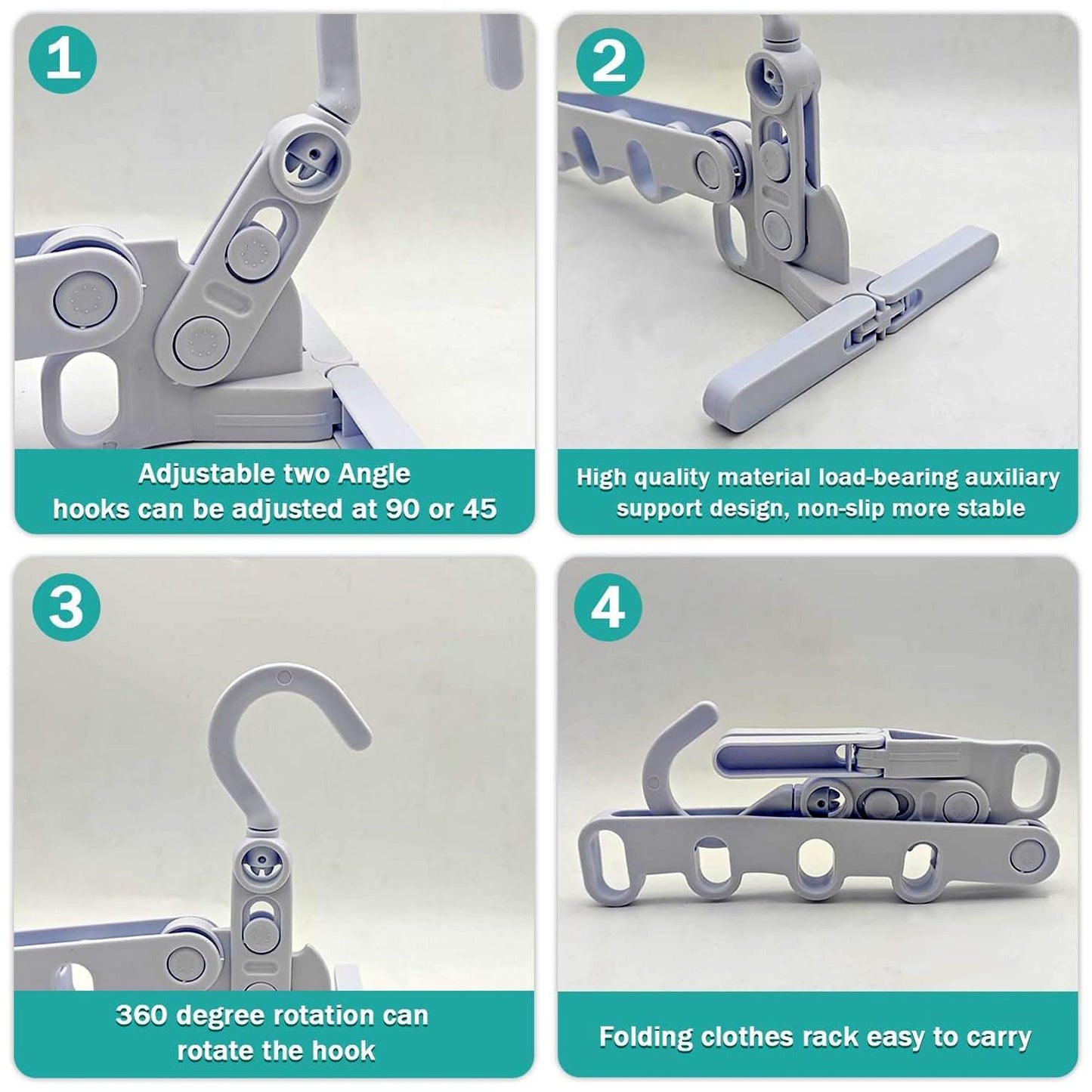 5-Hole Foldable Clothes Hanger Ã¢â‚¬â€œ Robust, Space-Saving Travel Rack