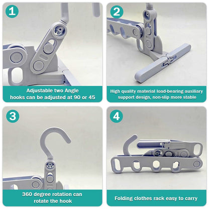 5-Hole Foldable Clothes Hanger Ã¢â‚¬â€œ Robust, Space-Saving Travel Rack