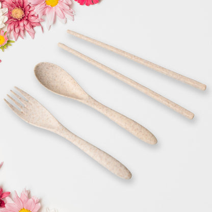 Rice Bowl Noodle Set Ã¢â‚¬â€œ 6 Pcs with Lid, Handle & Cutlery