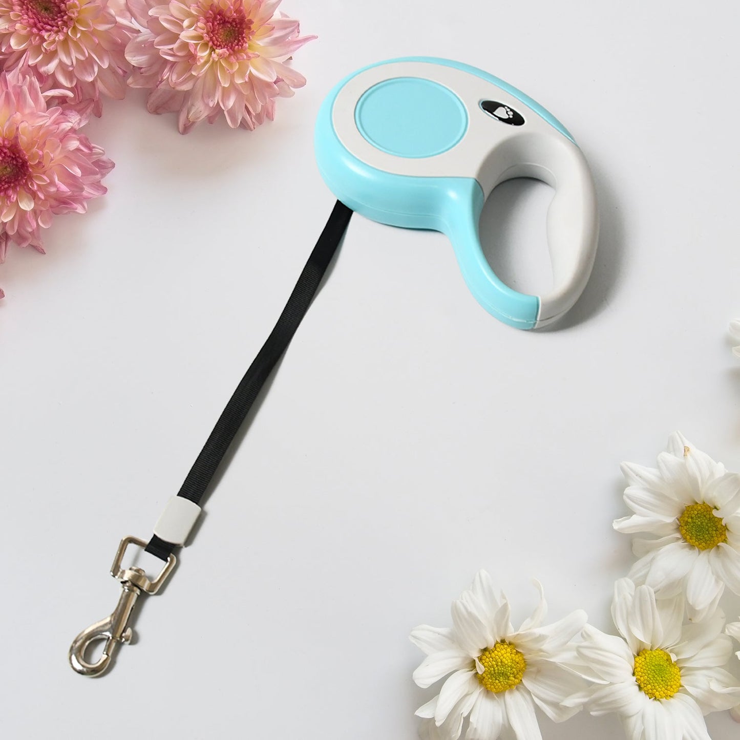 Retractable Dog Leash, Pet Walking Leash with Anti-Slip Handle, Strong Nylon Tape, Tangle-Free, One-Handed One Button Lock & Release, Suitable for Small / Medium Dog Or Cat, 16.5 ft (5 m)Ã‚Â 