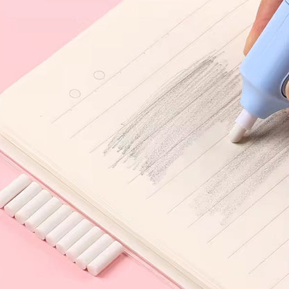 Electric Eraser Kit Ã¢â‚¬â€œ Battery Operated with 10 Refills for Drawing & Sketching (Mix Design / Battery Not Included)