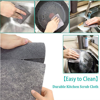 Durable Microfiber Kitchen Scrub Cloth Ã¢â‚¬â€œ Wear-Resistant & Multipurpose Cleaning Cloth (20Ãƒâ€”22cm, 1 Pc)
