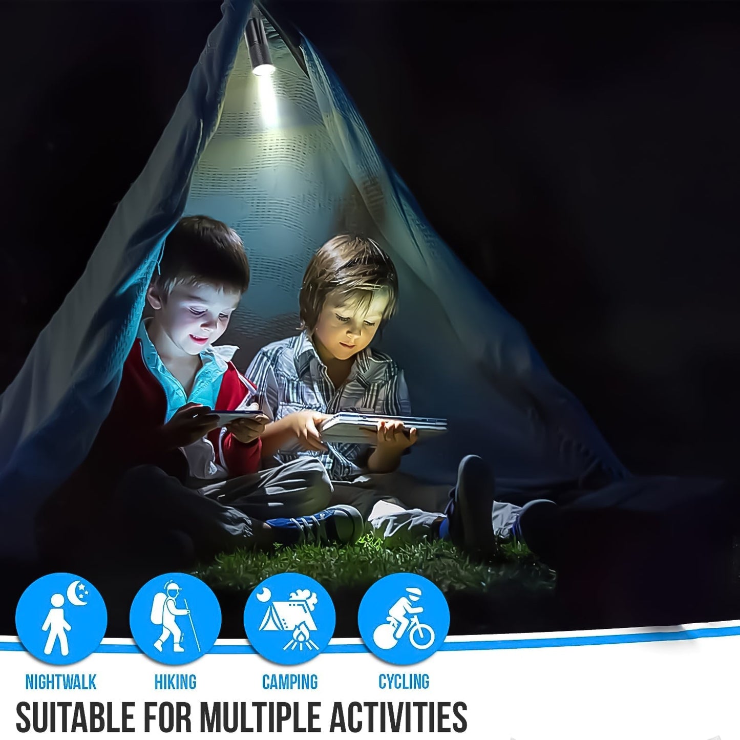 PortableÃ‚Â Mini Torch, Super-Bright Mini 3 LED Bulb Pocket Torches - Small Keyring Torch Flashlight for Camping, Hiking, DIY, Travelling, Outdoors and More 3 Battery operated (Battery not included / 1 pc / Mix Color )