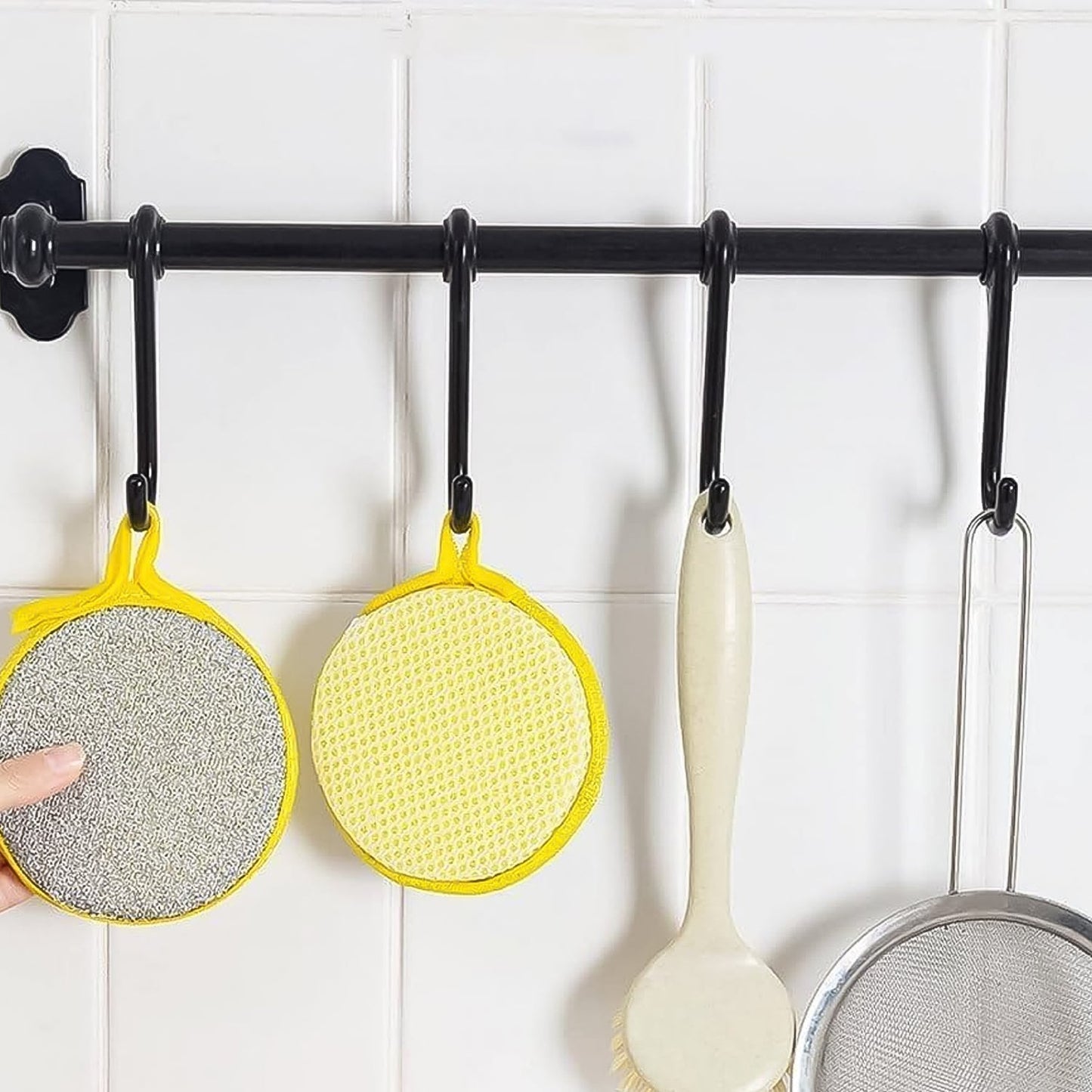 Double Side Dishwashing Sponge Dish Washing Brush (2 Pc)