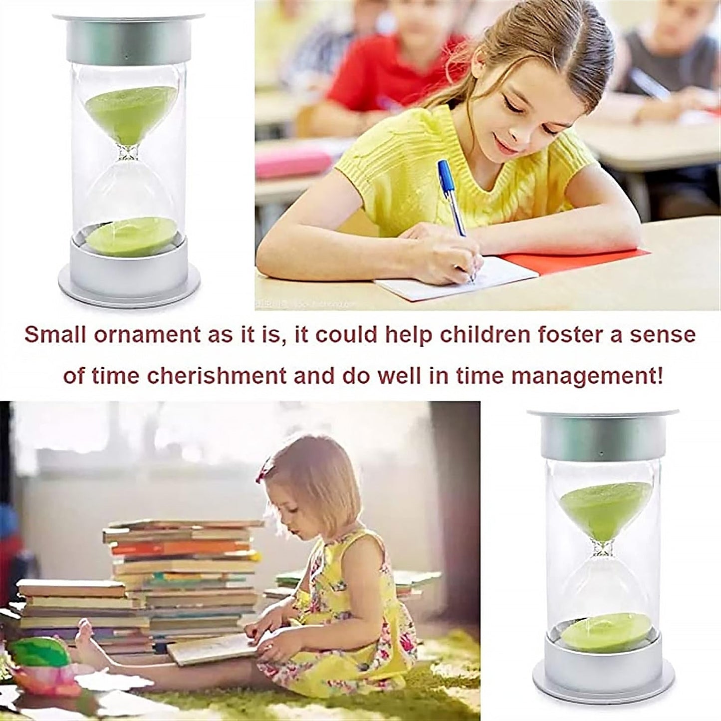 45-Minute Green Sand Timer Ã¢â‚¬â€œ Hourglass Time Management Tool for Classroom & Games (Color : Green)