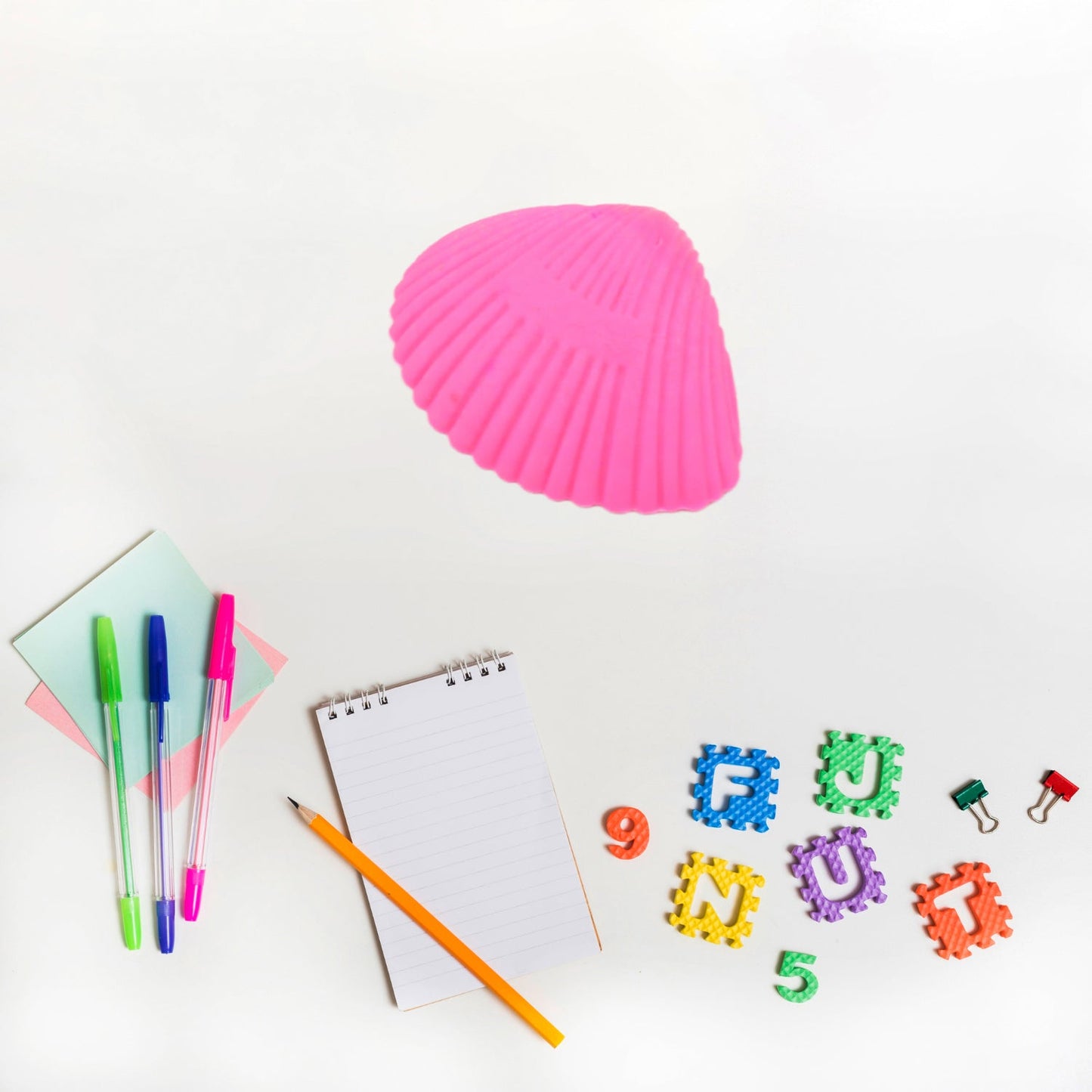 3D Shell Design Fancy & Stylish Eraser (4 Pc / Mix Design)