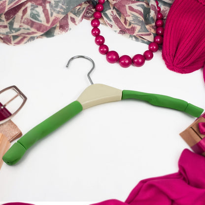 Solid Sponge Hanger Non-Slip Hanger Home No Trace Clothes Hanging Pants Clip Clothing Store Hangers,Ã‚Â Clothes Hanger for Closet Wedding Dress Women, Men, Children Clothing (2 Pc )