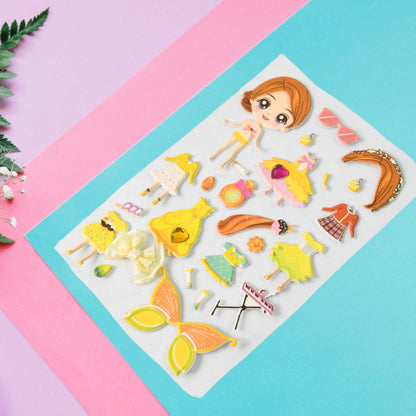 Multipurpose Adhesive 3D Stickers (3 Sheet /15Ãƒâ€”10 Cm)