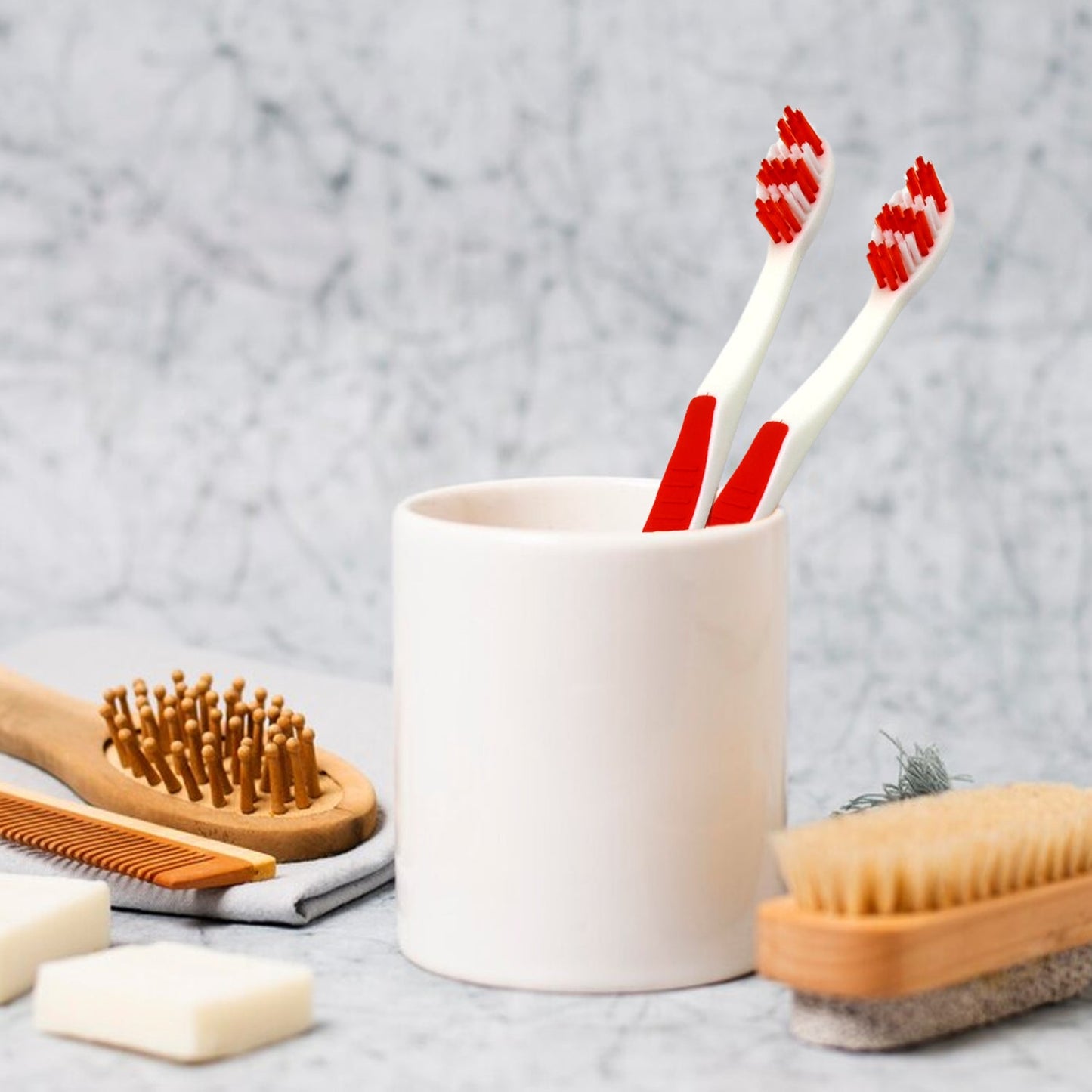 Soft Toothbrush With Plastic Round Box for Men and Women, Kids, AdultsÃ‚Â Plastic Toothbrush (10 pcs Set)