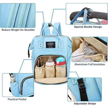 Multifunction Diaper Bag for Baby Care Travel Backpack Large Capacity (1 Pc)