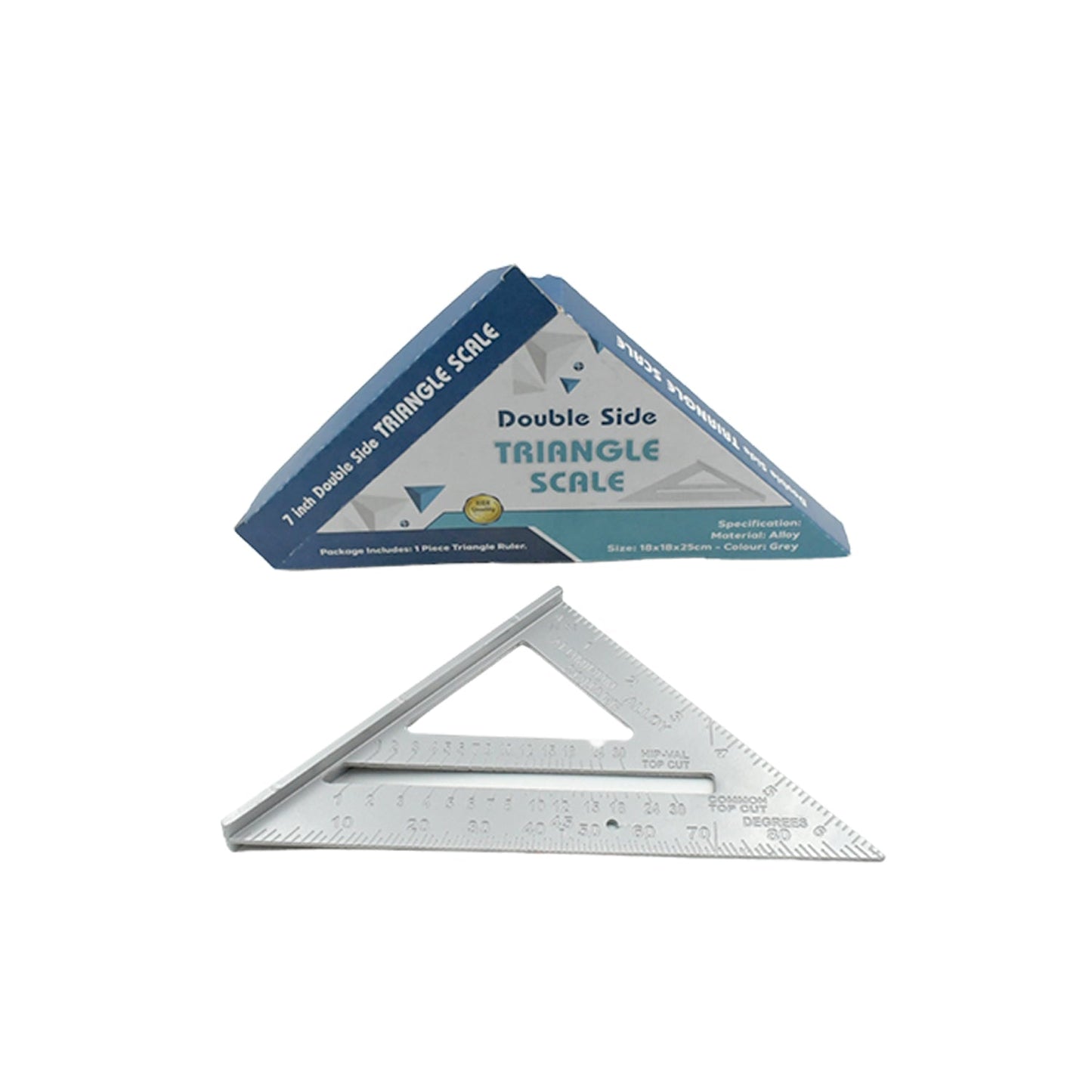 Double-Sided 45Ã‚Â° Triangle Ruler Ã¢â‚¬â€œ 7-Inch Aluminum Alloy Rafter Square for Home & Industrial Use