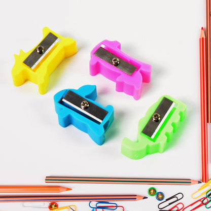 Plastic Small Cute Pencil Sharpener (10 Pc / Mix Design & Color)