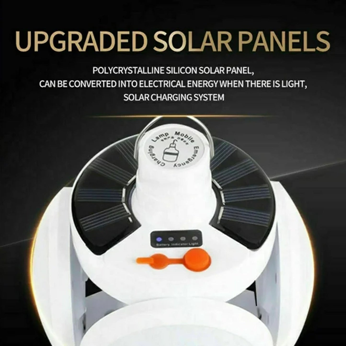 Solar Multi-Functional Emergency LED Light Ã¢â‚¬â€œ USB Rechargeable, 5 Modes, Foldable, SOS & IP65 Waterproof
