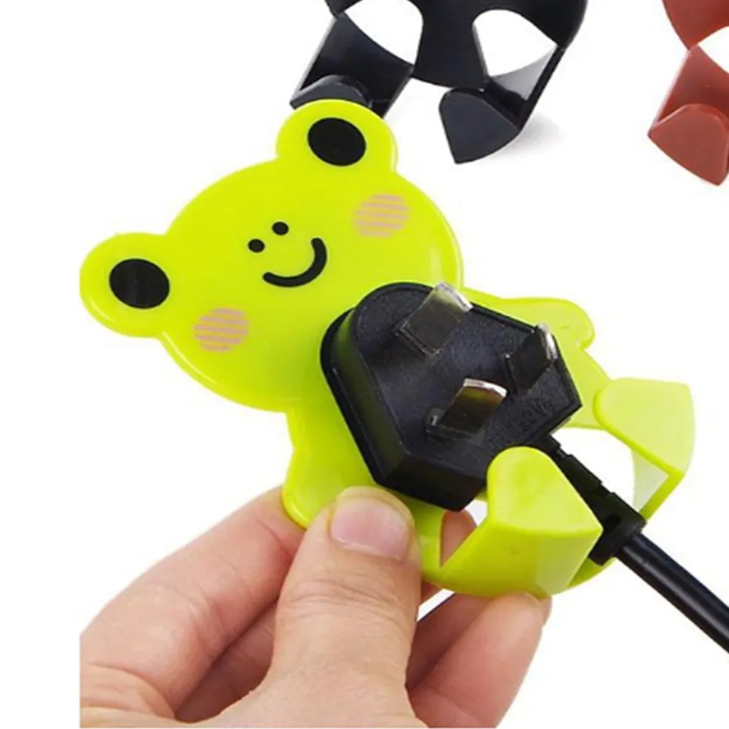 Plastic Adhesive Cable & Socket Holder Ã¢â‚¬â€œ 2-Piece Set for Office, Home & Restaurant