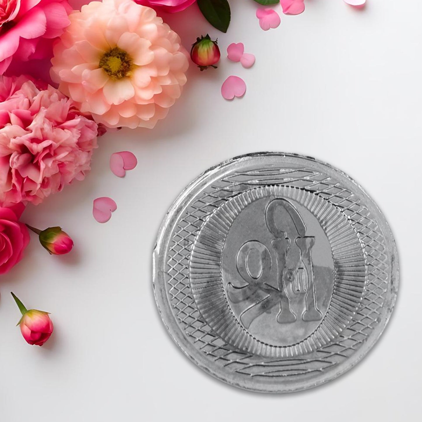 Ganesh Ji, Silver color Coin for Gift & Pooja | Silver Coin | Silver Coin / Diwali Gift (3 Pc / (Metal is not silver)