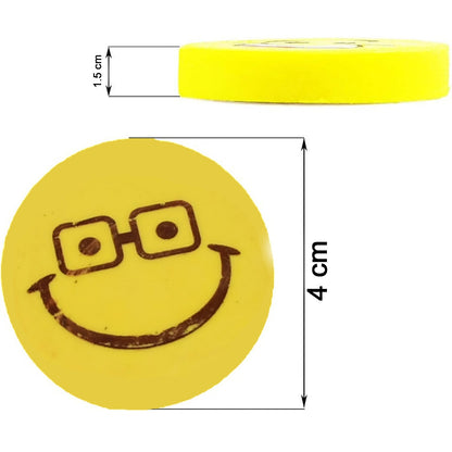 Smiley Design Eraser (3 Pc / Mix Design)