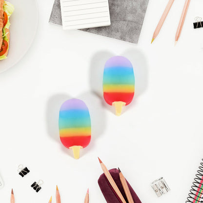 Jelly Popsicle Erasers Ã¢â‚¬â€œ Cute & Fancy Mini Erasers for Kids (2 Pc Set, Mix Design)