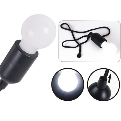 LED Pull Cord Light Ã¢â‚¬â€œ Hanging Black LED Bulb (1 Pc)