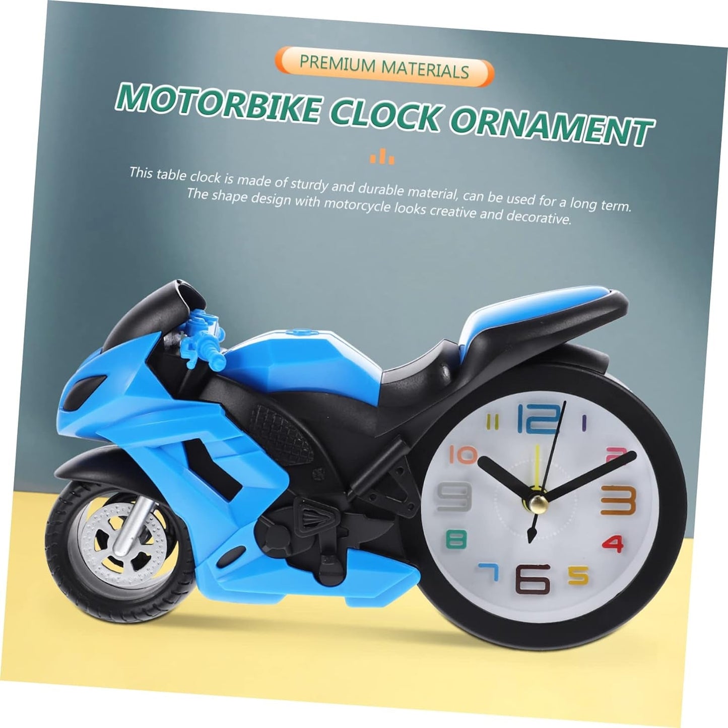 Retro Motorcycle Alarm Clock Ã¢â‚¬â€œ Novelty Bike Engine Style Desk Clock