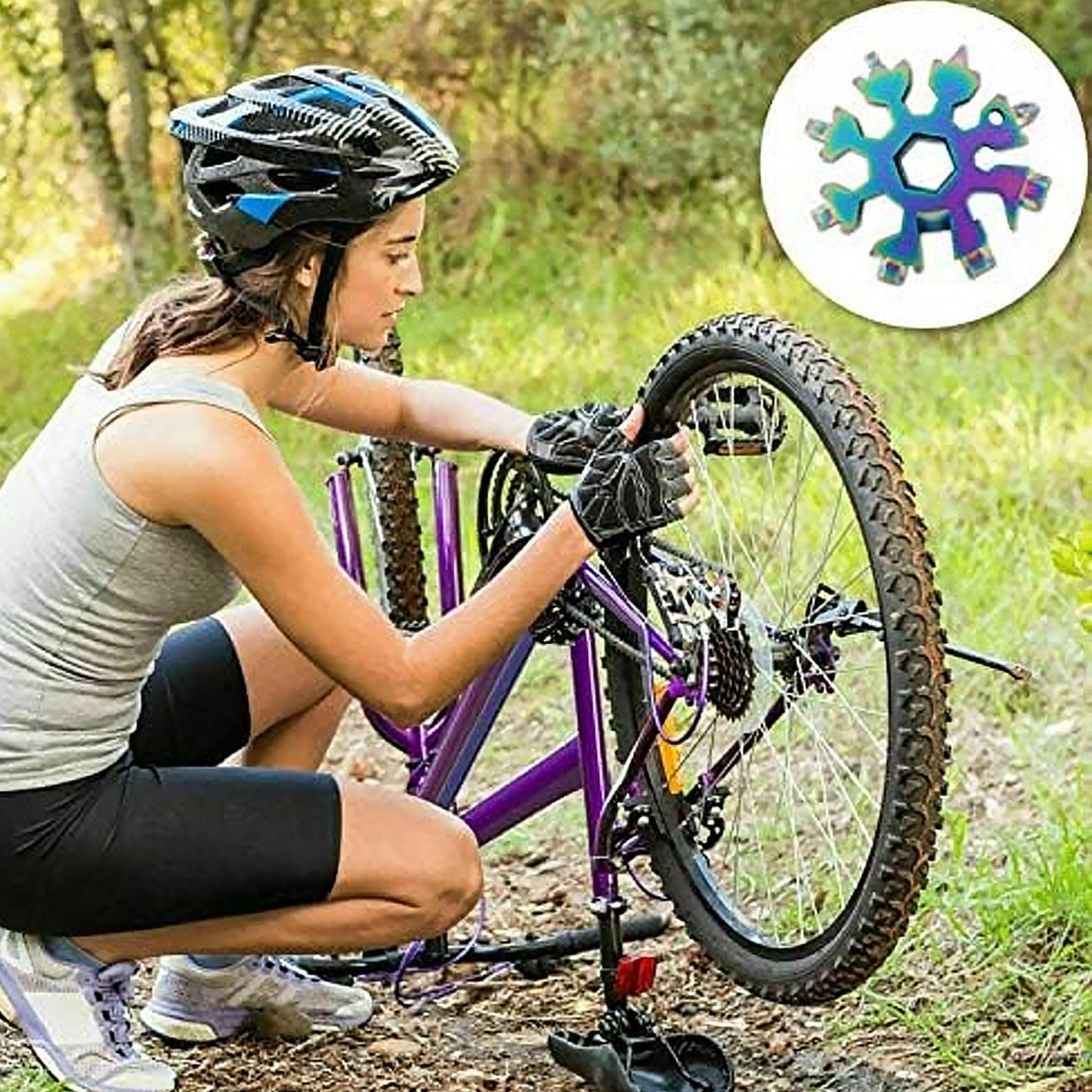 Durable & Portable 18-in-1 Snowflake Multi-Tool Ã¢â‚¬â€œ Bottle Opener, Screwdriver & Wrench Kit