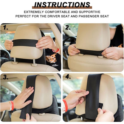 Car Neck Pillow Car Neck Headrest Pillow Memory Foam Car Accessories Cushion Car Seat Head Support Neck Protector Car Seat Neck Pillow,Ã‚Â for Driving (1 Pc / Mix Color)