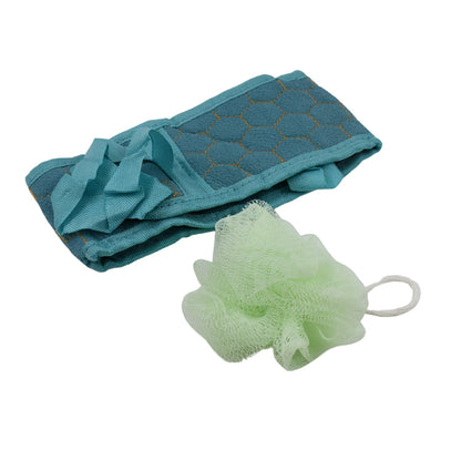 Bath Shower Scrubber Set Ã¢â‚¬â€œ Dual-Sided Loofah Sponge & Bath Brush for Deep Clean (2 Pcs)