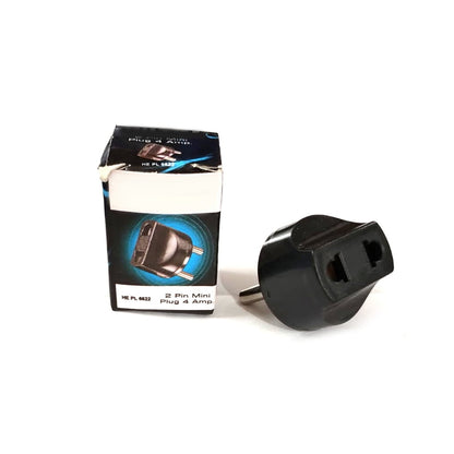 2 Pin 4 Amp. Conversion Electrical connector Plug, 2 PIN Plug Converter, Plug Adapter With Color Box (2 Pc )