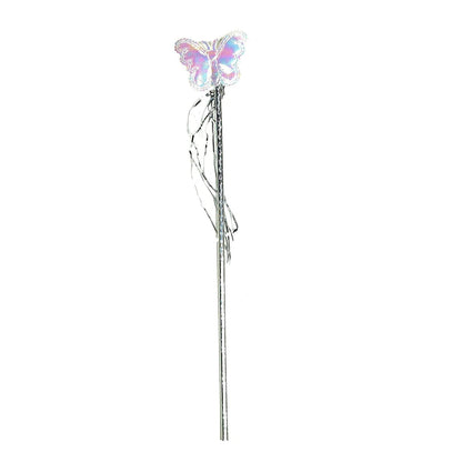 Baby girlâ€™s colorful fairy wings costume with wand, multi-color
