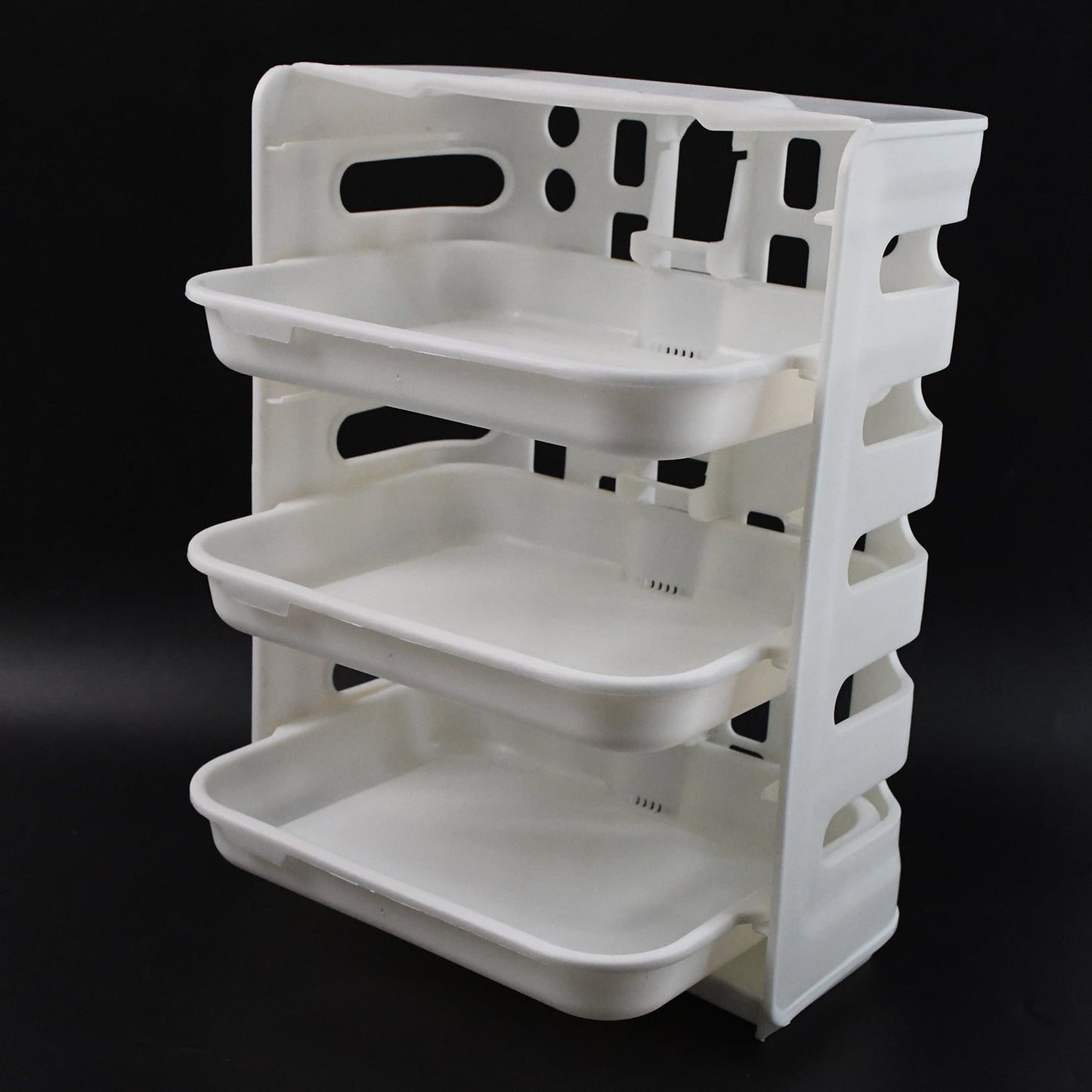 Plastic 3 Layer Wall-Mounted Food Organizer Rack (1 Set)