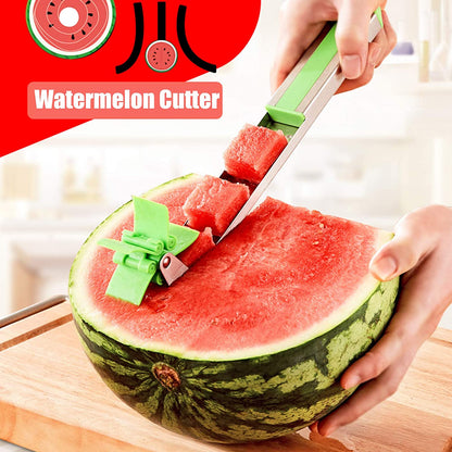 Stainless Steel Washable Watermelon Cutter Ã¢â‚¬â€œ Windmill Slicer & Peeler