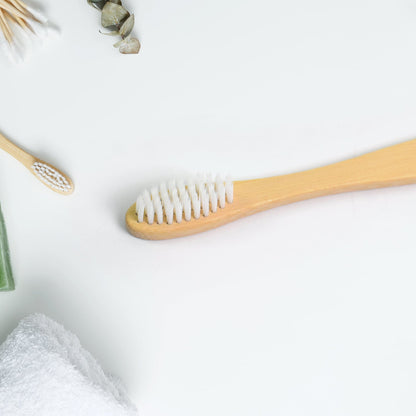 Wooden / Bamboo Brush Toothbrush Ultra Soft Bristles (2 Pc)
