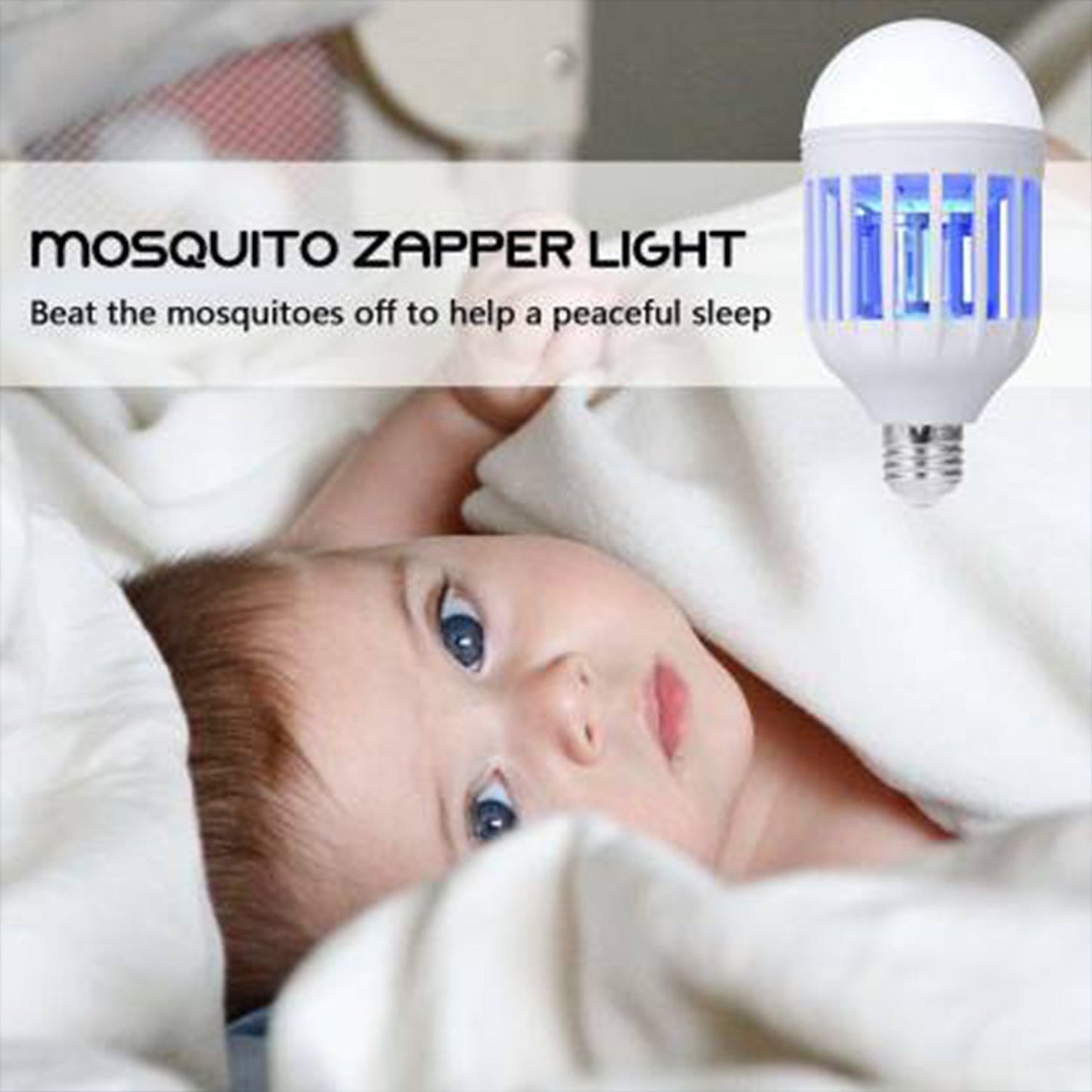15W Mosquito Killer Lamp Ã¢â‚¬â€œ E27 LED Zapper for Flying Insects & Moths