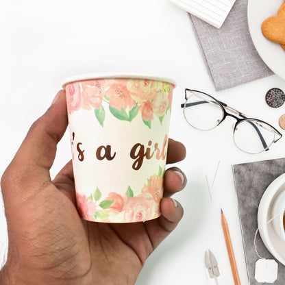 Disposable Paper Cups, Disposable Tea, Coffee Cups (9 Pcs Set / Mix Color)