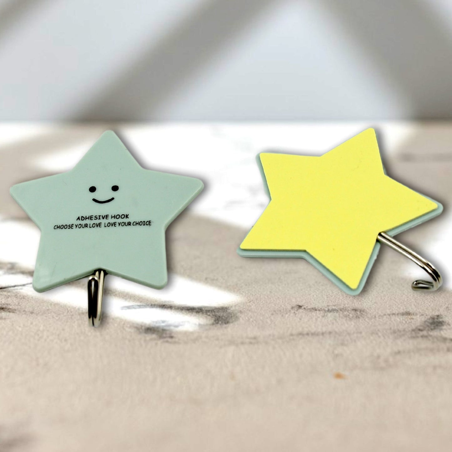 Multipurpose Strong Self-Adhesive Hooks Ã¢â‚¬â€œ Heavy Plastic Wall Hooks for Home, Kitchen & Office Use- 2 pc