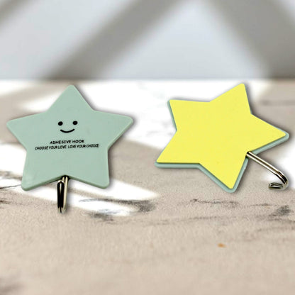 Multipurpose Strong Self-Adhesive Hooks Ã¢â‚¬â€œ Heavy Plastic Wall Hooks for Home, Kitchen & Office Use- 2 pc