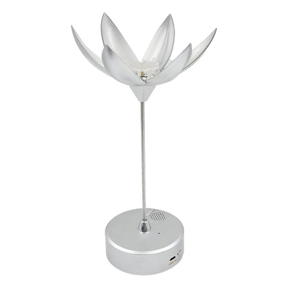 Lotus Flower Lamp with Music, Touch Open and Close, USB Rechargeable (1 Pc / Only One Color)