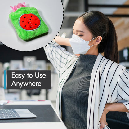 Watermelon Small Hot Water Bag with Cover Ã¢â‚¬â€œ Pain Relief Warmer